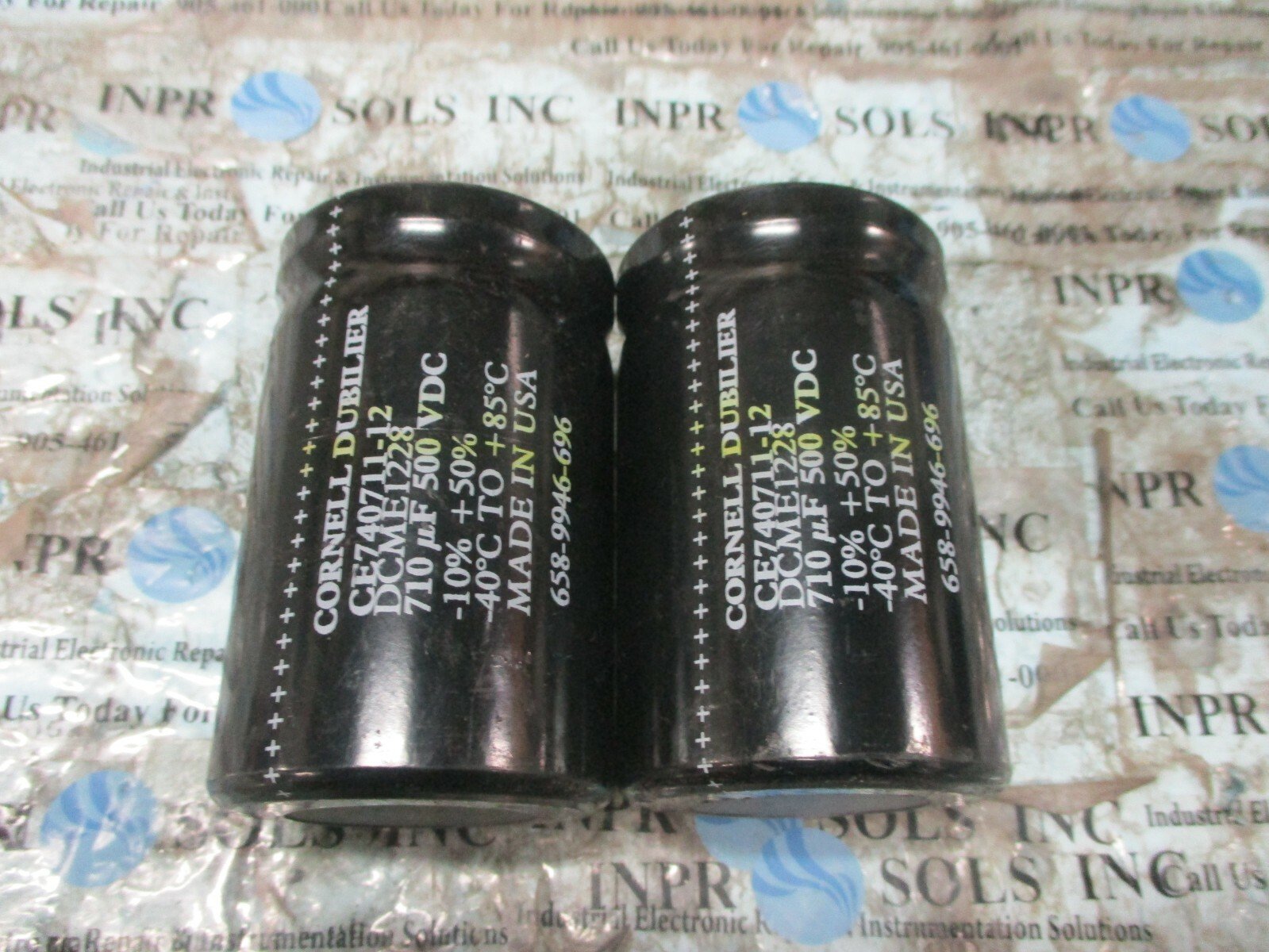 CORNELL-DUBILIER-CE740711-12-DCME1228-710uF-500VDC-TESTED-LOT-OF-2-164775719507 CORNELL DUBILIER CE740711-12 DCME1228 710uF 500VDC *TESTED LOT OF 2* - Image 1