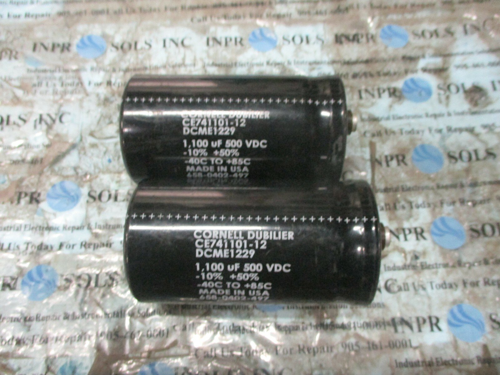 CORNELL-DUBILIER-CE741101-12-Capacitor-DCME1229-1100-uF-500VDC-TESTED-LOT-OF-2-154386476727 CORNELL DUBILIER CE741101-12 Capacitor DCME1229 1100 uF 500VDC *TESTED LOT OF 2* - Image 1