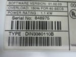 Control Technique DINVERTER Type DIN3380110B AC Drive 1.1KW *Tested & Working** - Image 5