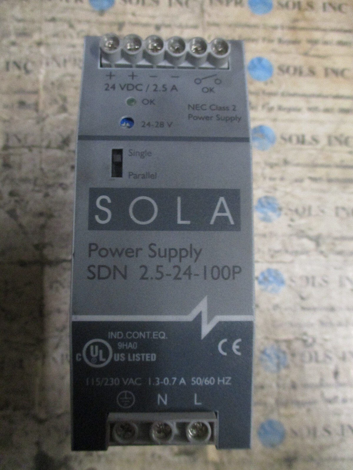 EMERSON-SOLA-SDN25-24-100P-DC-Power-Supply-115230VAC-24VDC-25A-Tested-166308541837 EMERSON SOLA SDN2.5-24-100P DC Power Supply 115/230VAC 24VDC 2.5A *Tested* - Image 1