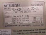 Mitsubishi FREQROL-A200 FR-A260E-2.2K-UL 575V Class 3HP Inverter Drive *Tested* - Image 6