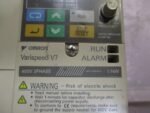 Omron CIMR-V7AZ40P7 Varispeed V7 VFD 400V 3PH 1.1kW w/ 3G3MV-PDRT2 Unit *Tested* - Image 5