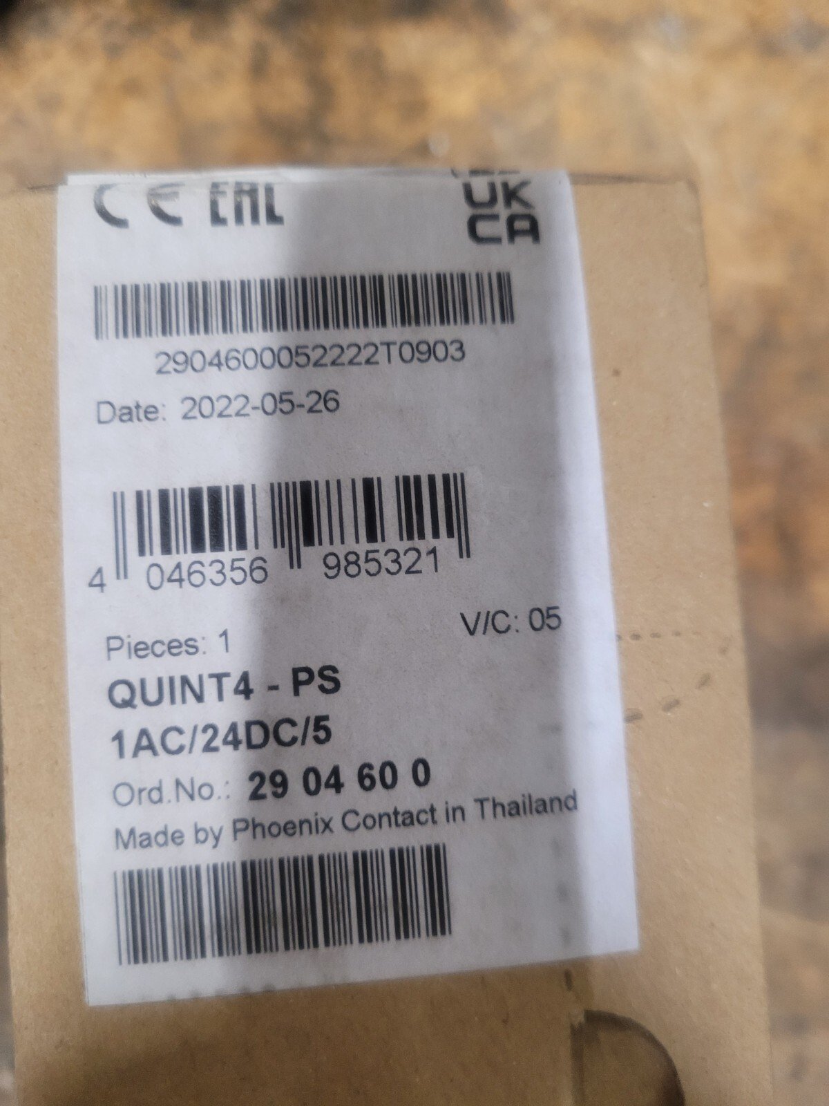 Phoenix-Conatct-2904600-QUINT4-PS1AC24DC5-Power-Supply-5A-100-240VAC-Input-156537486397 Phoenix Conatct 2904600 QUINT4-PS/1AC/24DC/5 Power Supply, 5A, 100-240VAC Input - Image 1