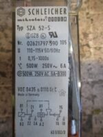 SCHLEICHER SZA 52-S Time Relay Module 110VAC 0.15-1000Sec 500W 250VAC 6A*Tested* - Image 8