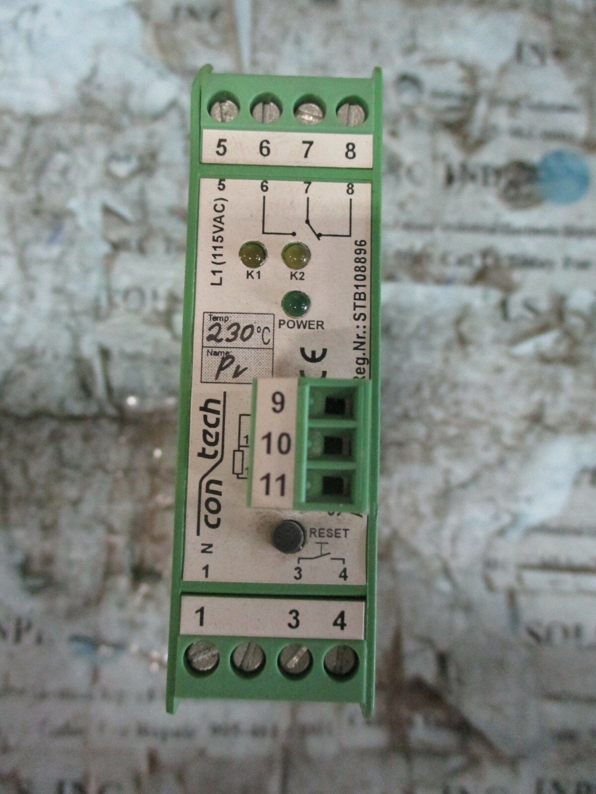 Contech-STBE02-Relay-module-Sicherheitstemperaturebegrenzer-115VAC-4A-Tested-168256657398 Contech STBE02 Relay module Sicherheitstemperaturebegrenzer 115VAC 4A *Tested* - Image 1