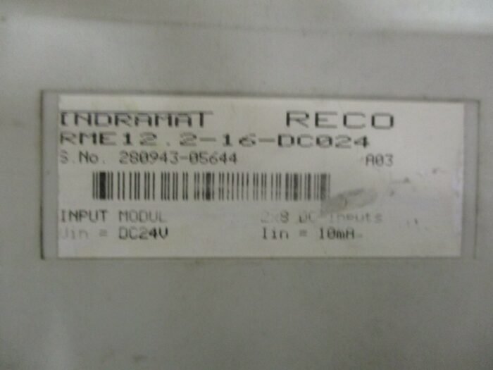 Indramat RME12.2-16-DC024 RECO Interbus Unit 24VDc 10mA RME12.2-16 ...