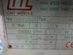 MTS GMT Spindle SFM3542C-24/1.50TMP 24000r/min 1.5kW 6.50A 220VAC 3-Pha *TESTED* - Image 10