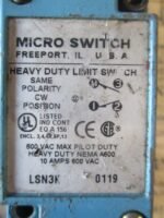 Micro Switch LSN3K Heavy Duty Limit Switch 600VAC Pilot Duty 10A A600 *Tested* - Image 5