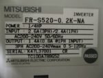 Mitsubishi FR-S520-0.2K-NA Freqrol-S500 Inverter Drive 1/4HP 200VAC 1.4A*Tested* - Image 7