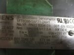 Siemens 1FT6086-1AF71-2AH1 3~Brushless Servo Motor 291VAC 14.1A 18.5Nm *Tested* - Image 7