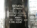 Siemens B43564-A5338-M 3300uF 450VDC S+M B43564-A5338-M Capacitor 450DC *TESTED* - Image 8