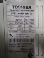 TOSHIBA VFS11-6055P-WN (4) VF-S11 Transistor Inverter 600VAC 5.5kW/7.5HP*Tested* - Image 6