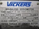 Vickers FAS T-0-M8-030-00-02-00 Brushless Servo Motor 180V 0.58kw 2.3A *Tested* - Image 9