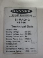 BANNER SI-MAG1C Safety Interlock Switch 24VDC 8A 1700VA Banner SI-MAG1C *Tested* - Image 5