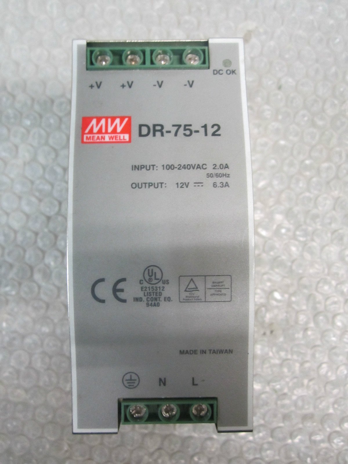 MEAN-Well-DR-75-12-Power-Supply-100-240VAC-20A-OUTPUT-12V-63A-Fully-Tested-152458949699 MEAN Well DR-75-12 Power Supply 100-240VAC 2.0A OUTPUT: 12V 6.3A *Fully Tested* - Image 1
