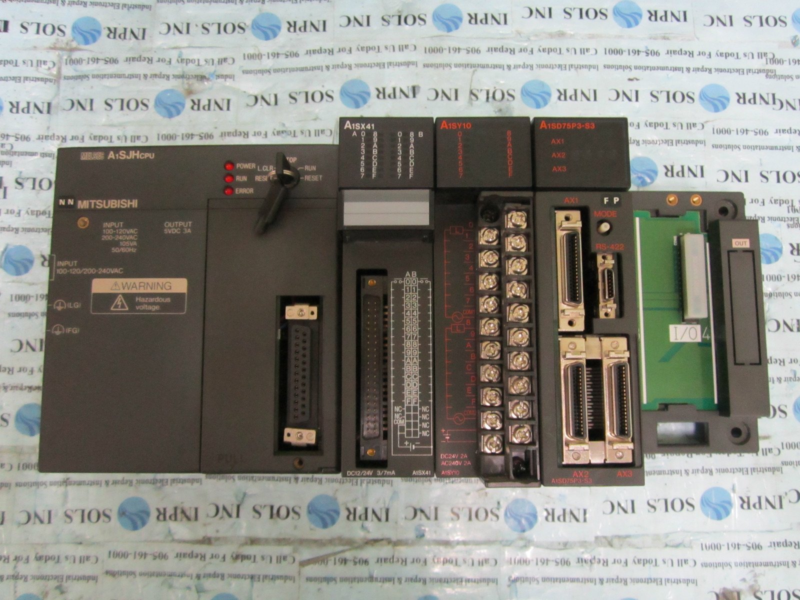 Mitsubishi-Melsec-A1SJHCPU-A1SX41-A1SY10-A1SD75P3-S3-PLC-Unit-Fully-Tested-161155712689 Mitsubishi Melsec A1SJHCPU A1SX41 A1SY10 A1SD75P3-S3 PLC Unit *Fully Tested* - Image 1