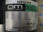 Oriental Motor E4213-554 OM Reaction Synchronous Motor 200V 0.63A 1800 *Tested* - Image 8