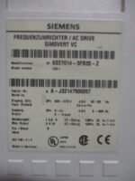 Siemens 6SE7014-5FB20-Z Simovert VC AC Drive 500-575V 3Ph 4.5A *NO CUVC *Tested* - Image 5