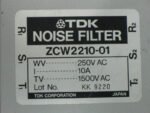 TDK ZCW2210-01 TDK Noise Filter ZCW2210-01 10A *Tested* - Image 4