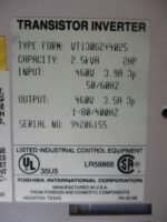TOSHIBA VT130G2+4025 Transistor Inverter Unit 2.5kVA 2HP 460VAC 3.5A 3P *Tested* - Image 9