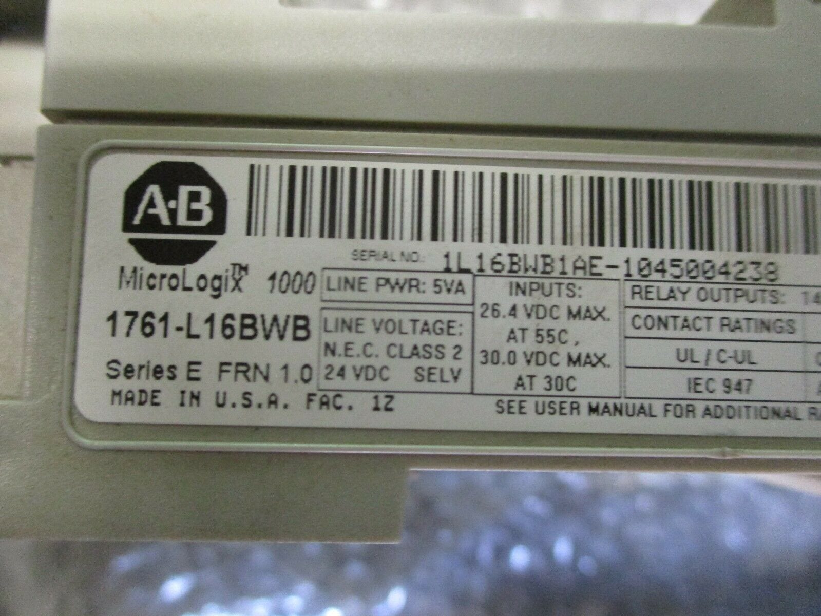 特価】 ジョイショップ 店Allen-Bradley MicroLogix 1000 PLC Processor 1761-L10BWB 