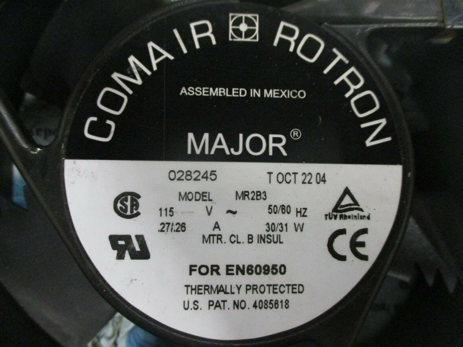 Details about   Comair Rotron Major Axial Fan 028245 MR2B3 115V 50/60Hz 30/31W .27/.26A 