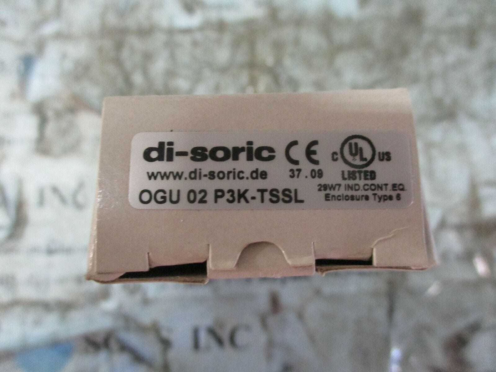 DI-SORIC OGU 02 P3K-TSSL Distressed Optical Sensor 10-35VDC 200mA pnp NO/NC*NEW* 