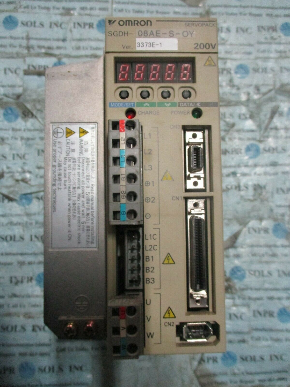 OMRON Yaskawa SGDH-08AE-S-0Y Servopack 200-230VAC Servo Drive 0.8kW  5.7A*Tested*