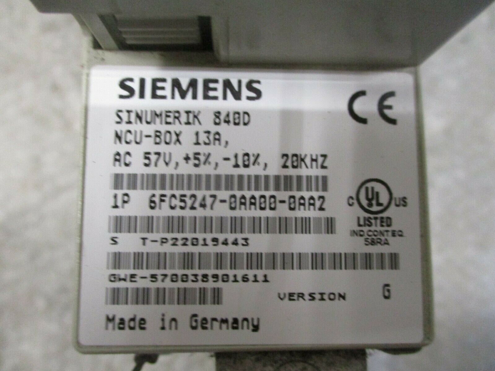 Siemens Sinumerik 840D NCU-BOX 13A 6FC5247-0AA00-0AA2 Version G 